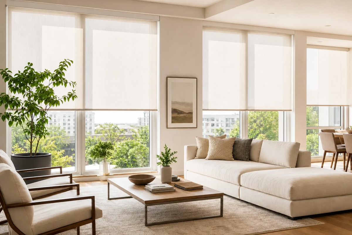 Light Filtering Motorized Roller Shades
