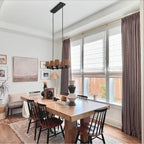 Stefana Silber Print Linen Blend Curtain Drapery Pleated