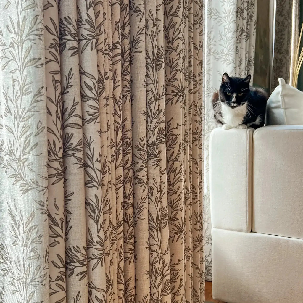 Sara Le Print Linen Drapery Pleated