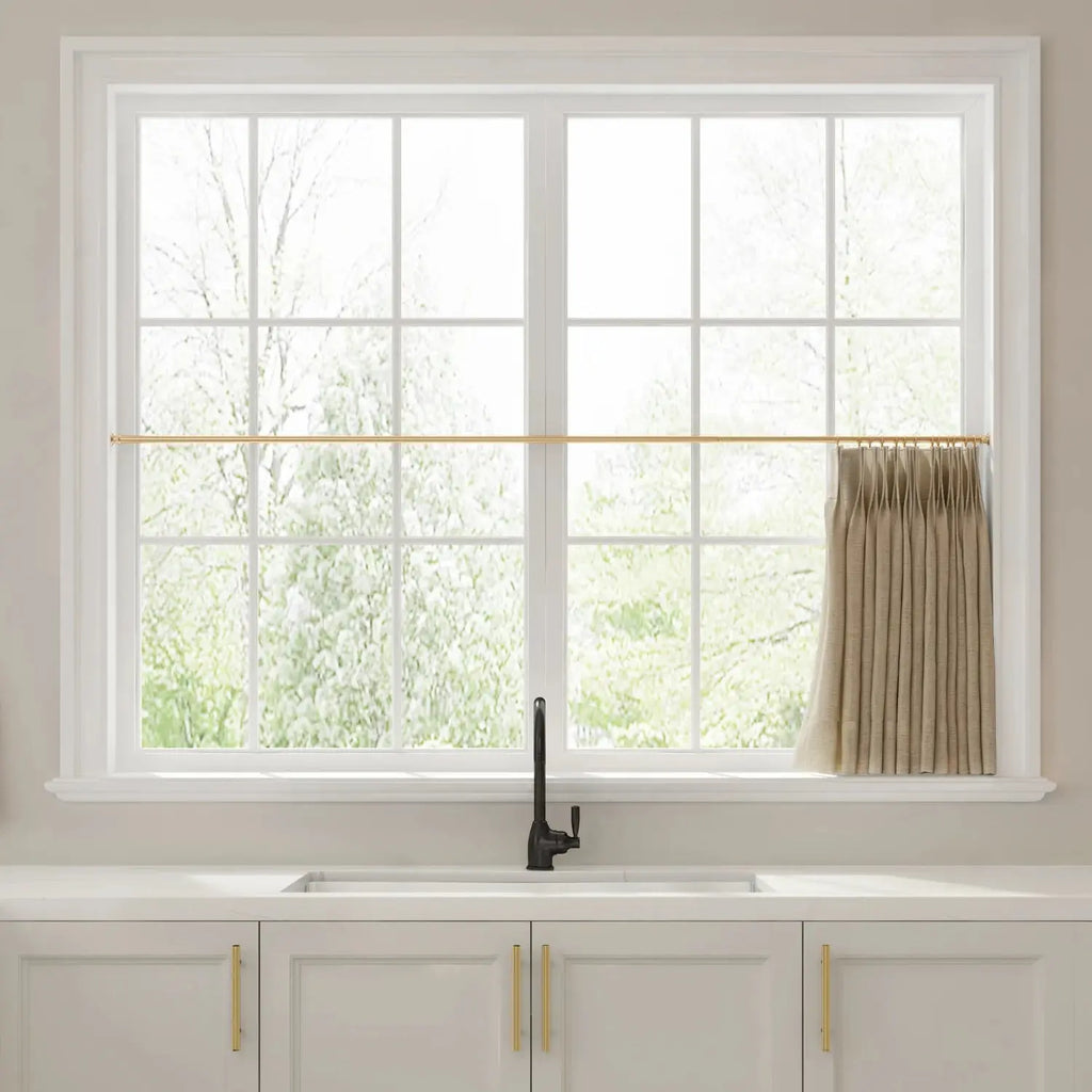 Liz Linen Pleated Cafe Curtains