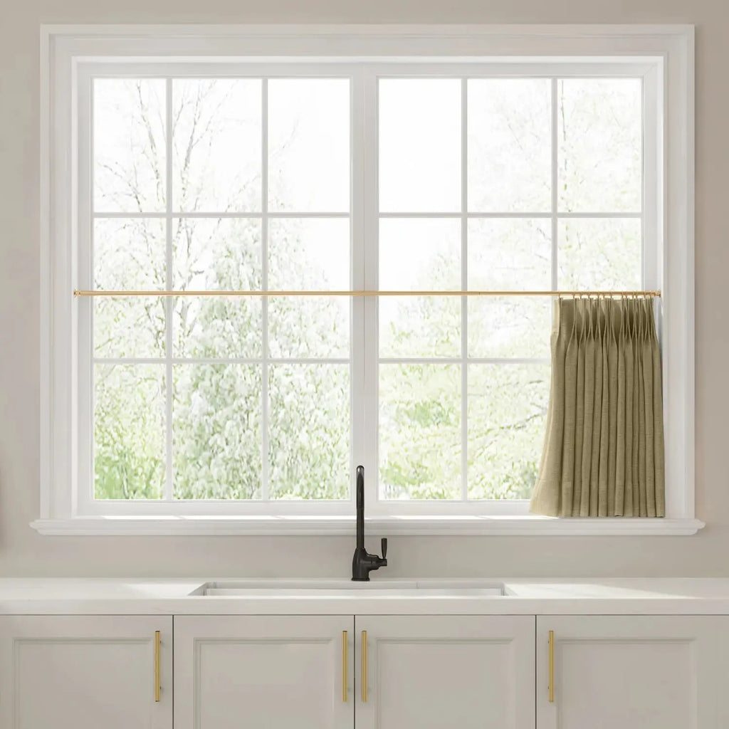 Liz Linen Pleated Cafe Curtains