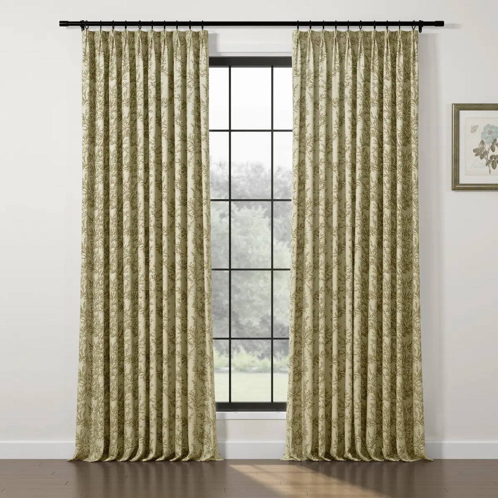 Sara Le Print Linen Drapery Pleated