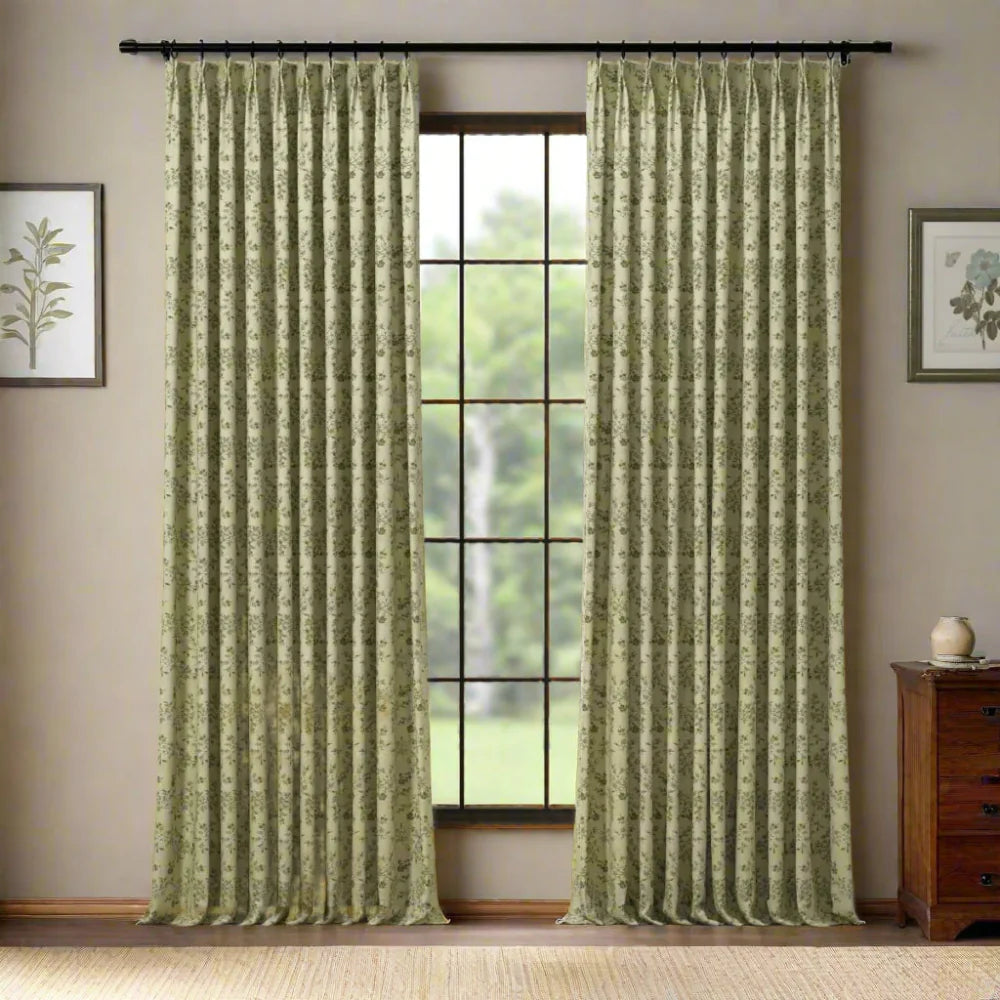 Sara Le Print Linen Drapery Pleated