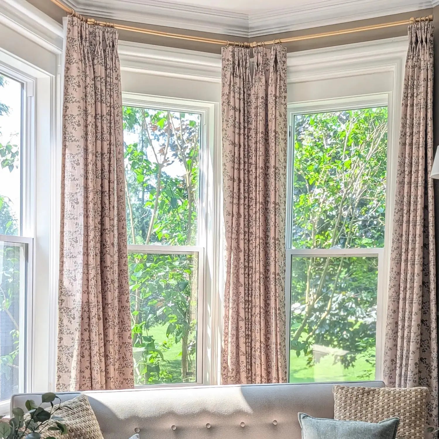 Sara Le Print Linen Drapery Pleated