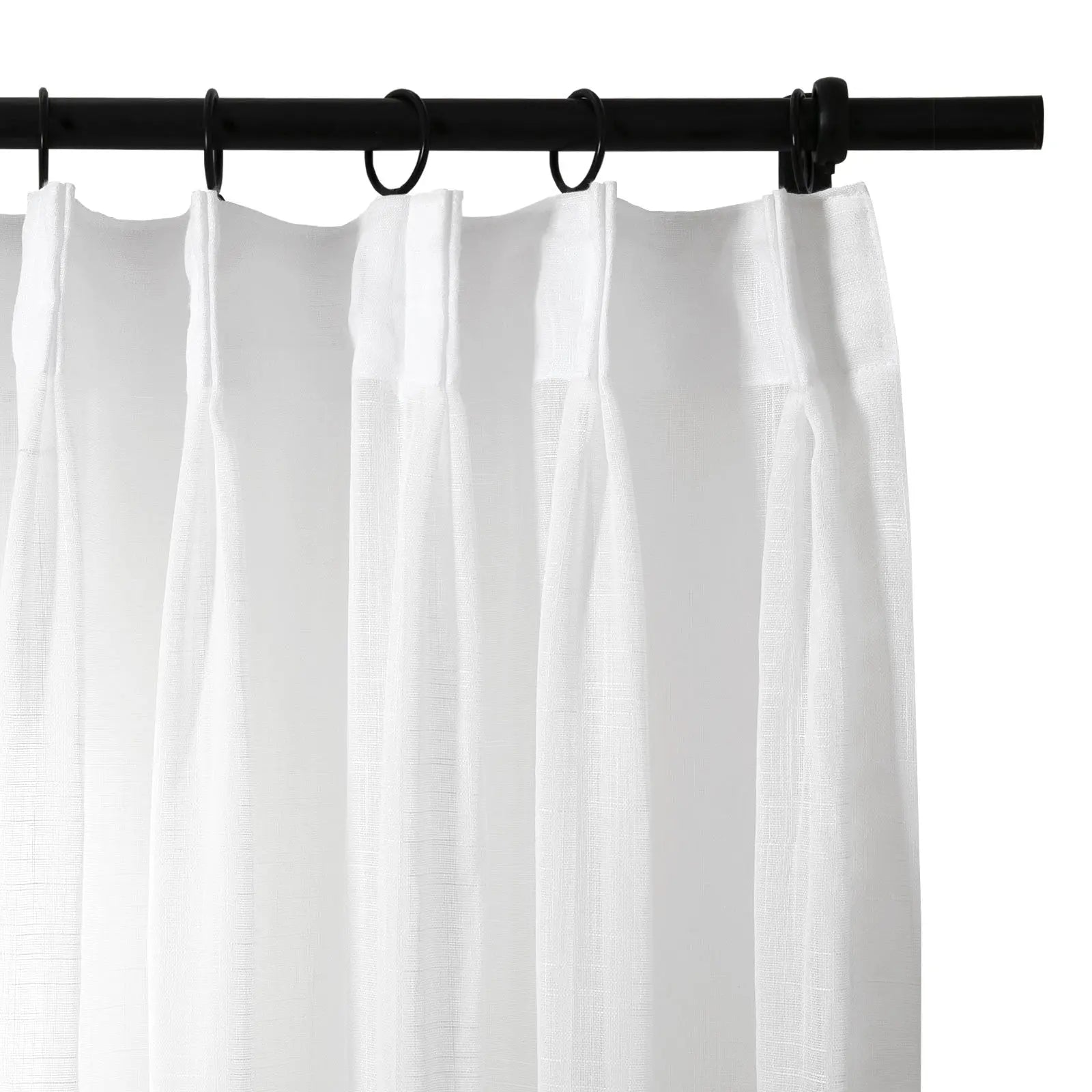 Flynn Airy Lightweight Sheer Curtain Pleated